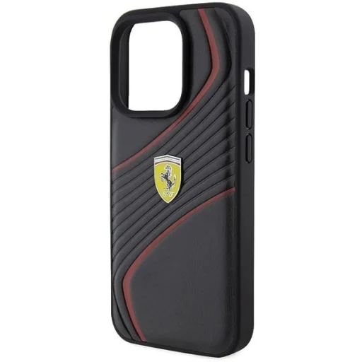 Ferrari Twist Metal Logo tok iPhone 15 Pro - fekete - 6