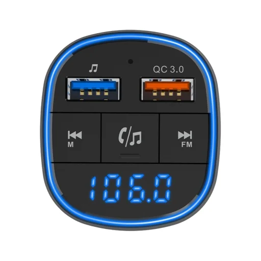 Transmitter FM MP3 Bluetooth 5.0 + TF kártyaolvasó + 2xUSB QC3.0 BC57 - 11