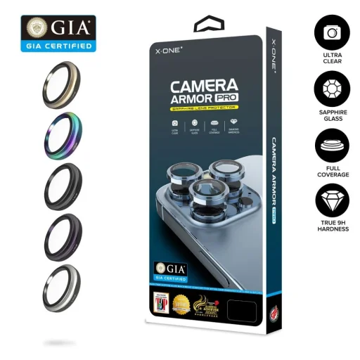 X-ONE Sapphire Camera Armor Pro üvegfólia - iPhone 15 Pro/15 Pro Max - 2