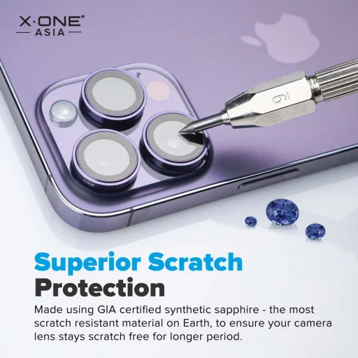 X-ONE Sapphire Camera Armor Pro üvegfólia - iPhone 15 Pro/15 Pro Max - 5