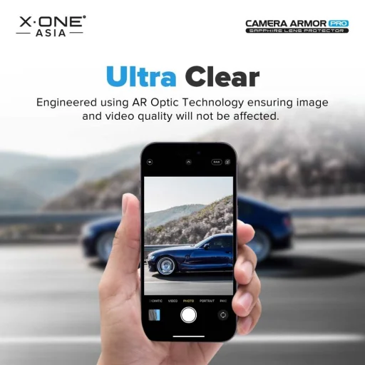 X-ONE Sapphire Camera Armor Pro üvegfólia - iPhone 15 Pro/15 Pro Max - 7