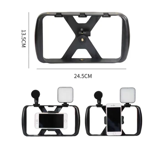 Combo szelfibot állvánnyal élő adáshoz, LED vakuval, mikrofonnal és távirányítóval TL-49T - 8