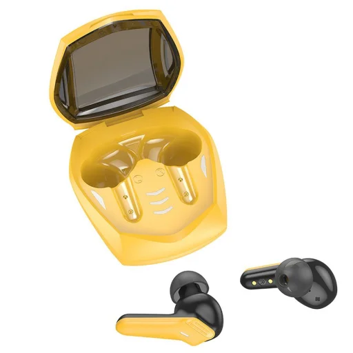 HOCO vezeték nélküli Bluetooth fülhallgató TWS EW28 sárga - 2