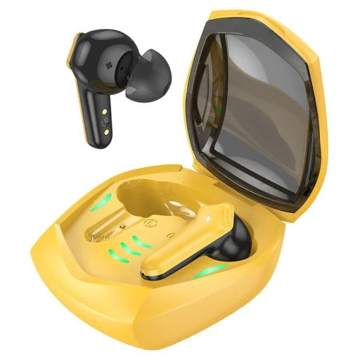 HOCO vezeték nélküli Bluetooth fülhallgató TWS EW28 sárga - 1