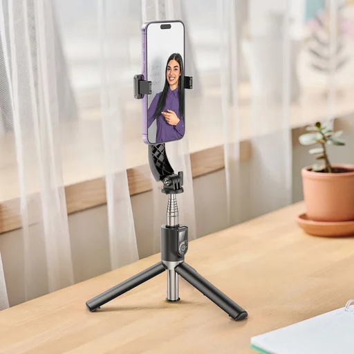 HOCO selfie bot Bluetooth távirányítóval tripod K20 fekete - 7
