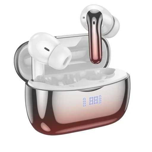 HOCO vezeték nélküli fülhallgató bluetooth TWS ANC ENC EQ16 vörös máz - 1
