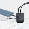 FORCELL F-ENERGY GaN VT-39 utazó töltő Type C + USB A PD QC4.0 4A 45W szürke - 4