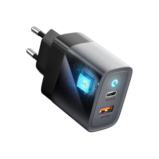 FORCELL F-ENERGY GaN VT-39 cestovná nabíjačka Type C + USB A PD QC4.0 4A 45W sivá - 9