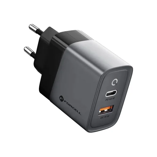 FORCELL F-ENERGY GaN VT-39 utazó töltő Type C + USB A PD QC4.0 4A 45W szürke - 8