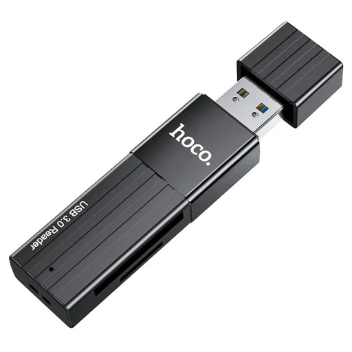 HOCO kártyaolvasó 2in1 USB A 3.0 HB20 fekete - 2