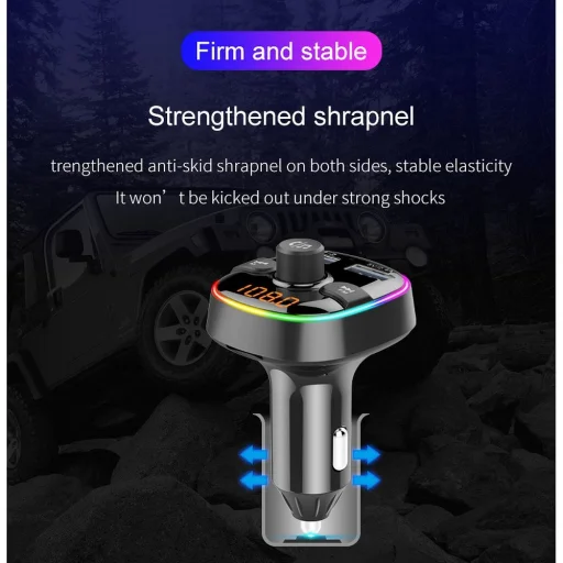 Transmiter FM MP3 Bluetooth 5.0 + kártya TF olvasó + 2xUSB QC3.0 BC52L - 15