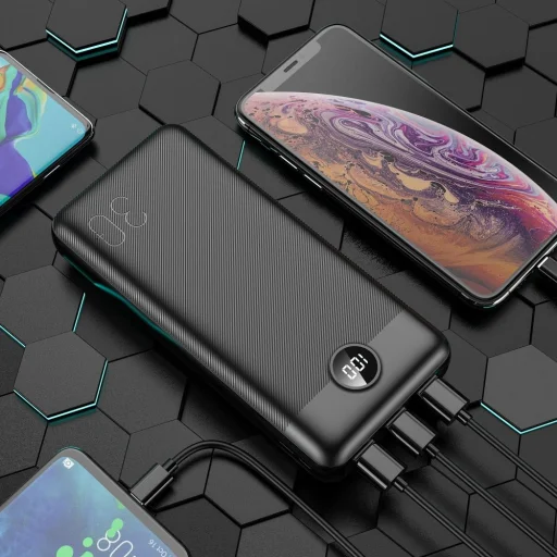 VEGER powerbank 30 000 mAh PD QC3.0 3A 20W L30 (W3008PD) fekete - 13