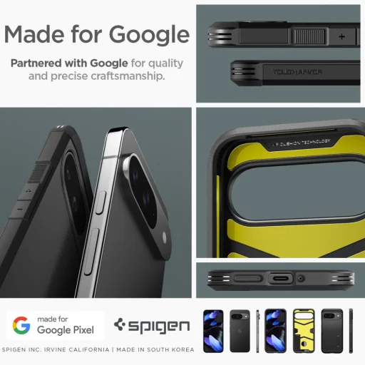  Google Pixel 9 / 9 Pro Fekete SPIGEN TOUGH ARMOR tok - 16