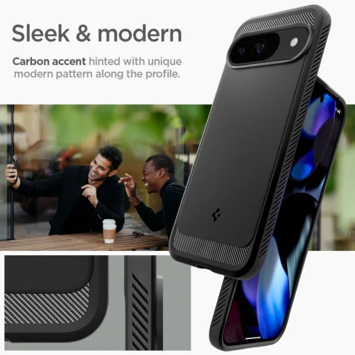  Google Pixel 9 / 9 Pro Matte Black Spigen Rugged Armor Tok - 12