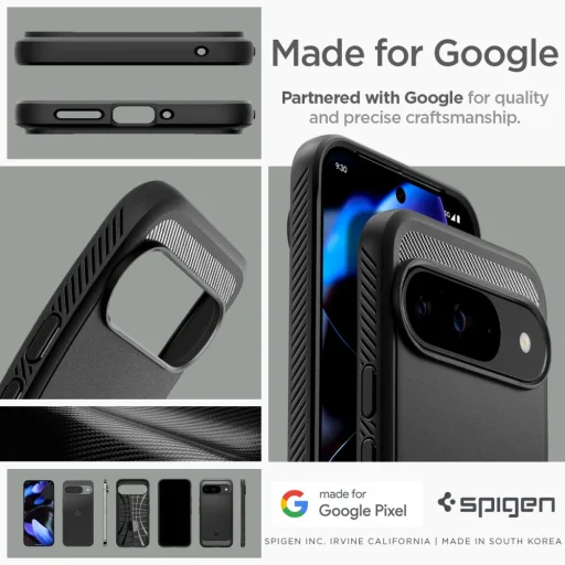  Google Pixel 9 / 9 Pro Matte Black Spigen Rugged Armor Tok - 16