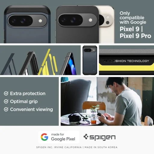 Puzdro Spigen Tough Armor pre Google Pixel 9 / 9 Pro, Metal Slate - 11