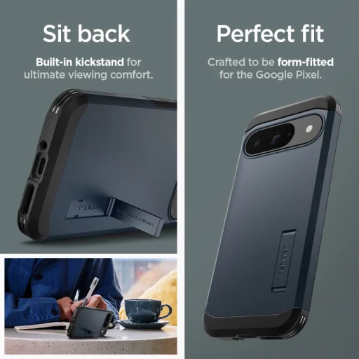 Puzdro Spigen Tough Armor pre Google Pixel 9 / 9 Pro, Metal Slate - 15