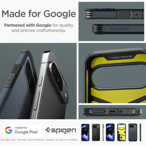 Puzdro Spigen Tough Armor pre Google Pixel 9 / 9 Pro, Metal Slate - 16