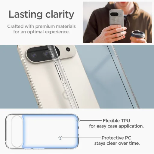  Google Pixel 9 / 9 Pro Crystal Clear Spigen Ultra Hybrid tok - 17