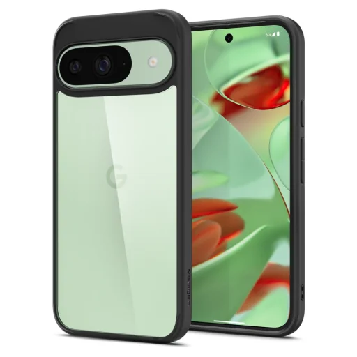 Google Pixel 9 / 9 Pro matné čierne puzdro Spigen Ultra Hybrid - 3