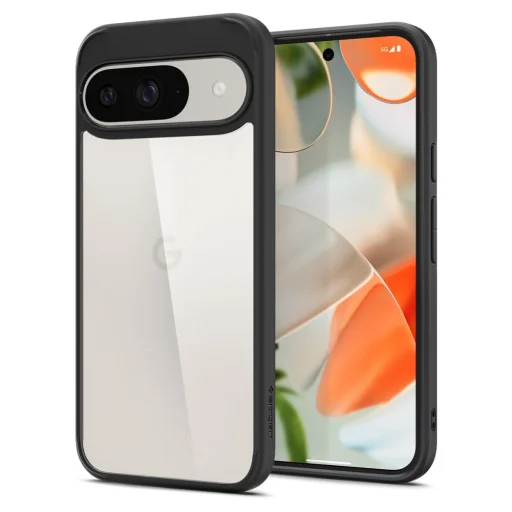 Google Pixel 9 / 9 Pro matné čierne puzdro Spigen Ultra Hybrid - 1