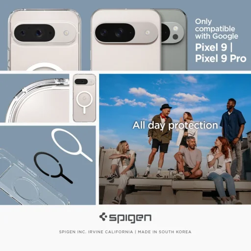  Google Pixel 9 Pro Fehér Spigen Ultra Hybrid Onetap Ring Magsafe tok - 8