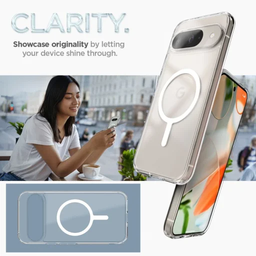  Google Pixel 9 Pro Fehér Spigen Ultra Hybrid Onetap Ring Magsafe tok - 9