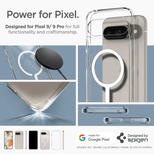  Google Pixel 9 Pro Fehér Spigen Ultra Hybrid Onetap Ring Magsafe tok - 12