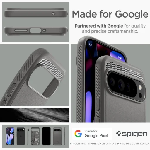  Google Pixel 9 Pro Xl Szürke Spigen Rugged Armor tok - 16