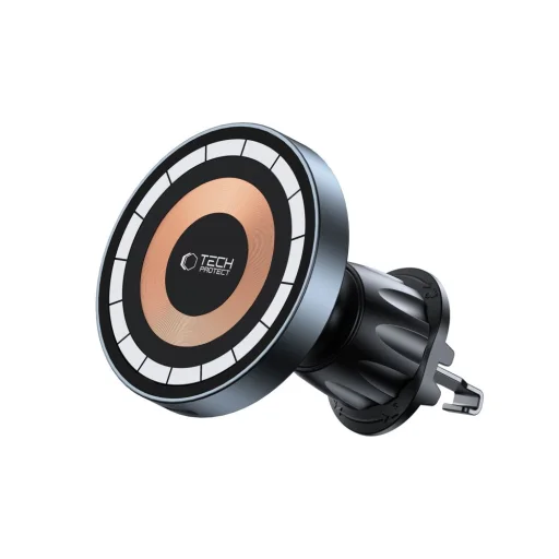 Tech-protect Mm15w-v5 Magnetikus Magsafe Műszerfalra és Szellőzőrácsra Rögzíthető Autós Telefontartó Vezeték Nélküli Töltő 15w Fekete - 6