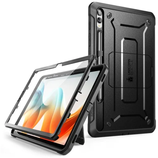  Galaxy Tab S9+ Plus 12.4 X810 / X816B Fekete SUPCASE Unicorn Beetle Pro tok - 1