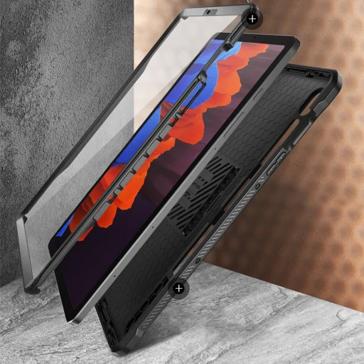  Galaxy Tab S9 FE+ Plus 12.4 X610 / X616B Fekete SUPCASE Unicorn Beetle Pro tok - 4