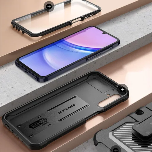  Galaxy A15 4G / 5G fekete SUPCASE UNICORN BEETLE PRO tok - 4