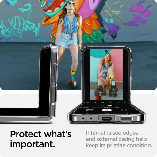  Samsung Galaxy Z Flip 6 / 7 FE Kristálytiszta Spigen Airskin Tok - 14
