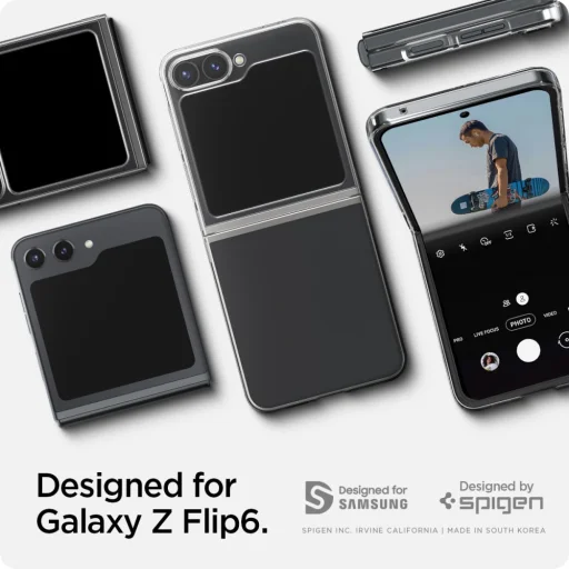  Samsung Galaxy Z Flip 6 / 7 FE Kristálytiszta Spigen Airskin Tok - 18