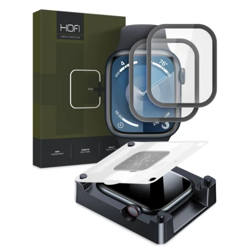 Hofi Hybrid Pro+ Üvegfólia 2-Pack Apple Watch 7 / 8 / 9 (45 mm) Fekete - 1