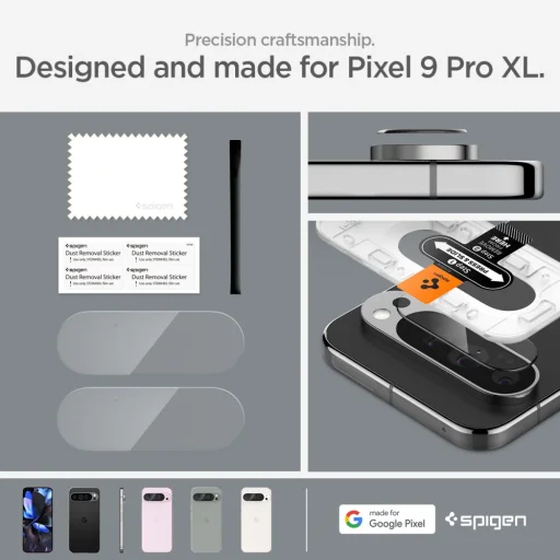 Spigen Optik.tr ”ez Fit” 2 Darabos Kamera VÉdŐ Google Pixel 9 Pro Xl ÁtlÁtszÓ ÜvegfÓlia - 16