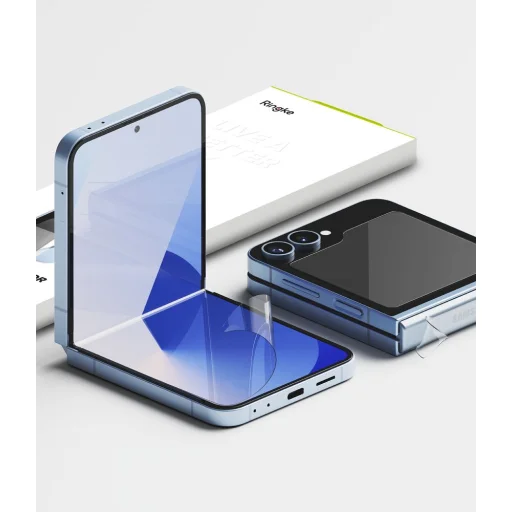 Védőcsomag Ringke 3-az-1-ben Protector 2-darabos Galaxy Z Flip 6 átlátszó üvegfólia - 11