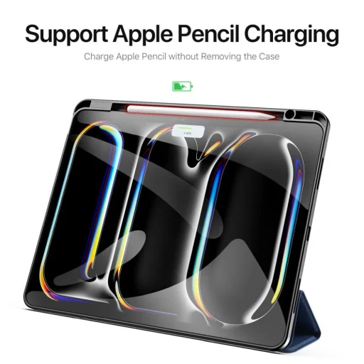 DUX DUCIS fliptok DOMO hajtogatható ceruzatartóval iPad Pro 13 (2024) fekete tok - 3