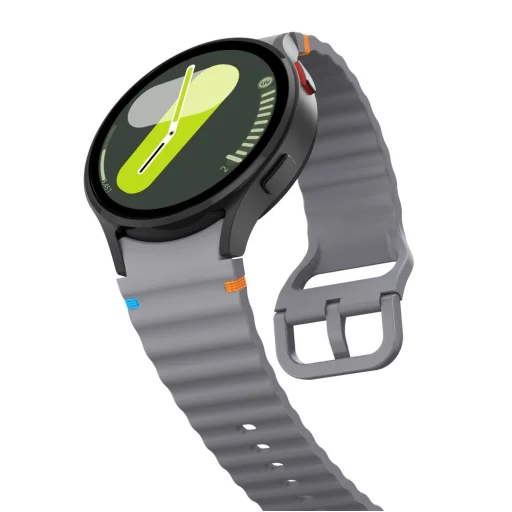 TECH-PROTECT SILICONE SPORT SAMSUNG GALAXY WATCH 4 / 5 / 5 PRO / 6 / 7 / FE CRAYON GREY óraszíj - 3