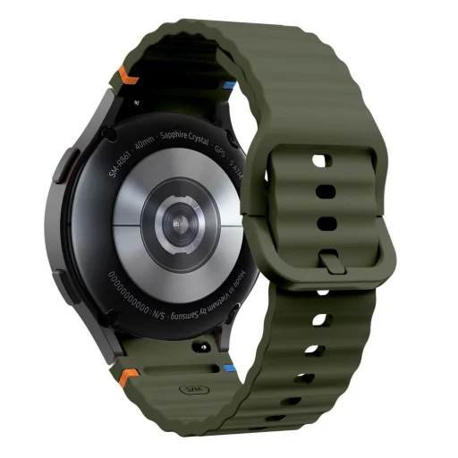 Tech-protect Szilikon Sport Samsung Galaxy Watch 4 / 5 / 5 Pro / 6 / 7 / Fe Army Zöld - 2