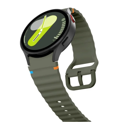 Tech-protect Szilikon Sport Samsung Galaxy Watch 4 / 5 / 5 Pro / 6 / 7 / Fe Army Zöld - 3