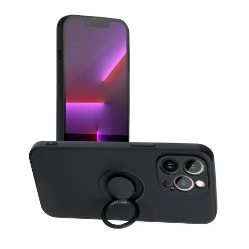 SILICONE RING tok iPhone 12 Pro Max-hoz fekete - 1
