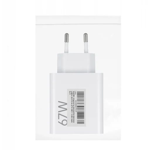 XIAOMI eredeti töltő USB A QC3.0 3A 67W MDY-12-EH fehér bulk - 6