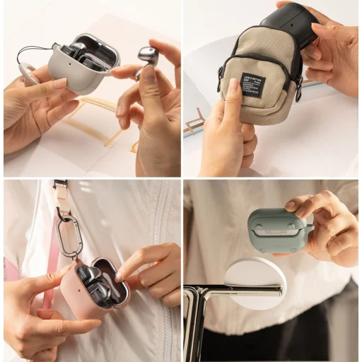 Ringke Onyx Magnetic Magsafe Samsung Galaxy Buds 3 / 3 FE / 3 Pro Fekete Tok - 7