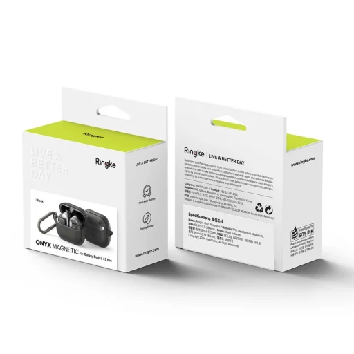 Ringke Onyx Magnetic Magsafe Samsung Galaxy Buds 3 / 3 FE / 3 Pro Fekete Tok - 8