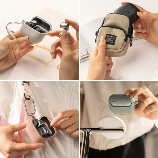 Ringke Onyx Magnetic Magsafe Samsung Galaxy Buds 3 / 3 Pro Zsálya Zöld Tok - 7