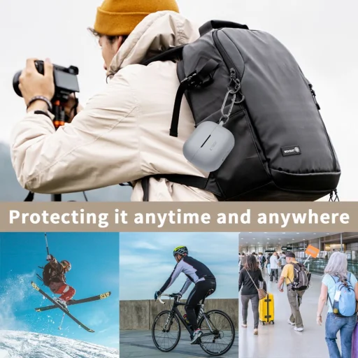 Tech-protect Silicone Hook Samsung Galaxy Buds 3 / 3 Pro Krétaszürke - 5