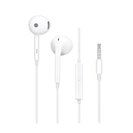 OPPO eredeti vezetékes fülhallgató Jack 3,5 mm-es csatlakozóval és mikrofonnal MH135 fehér bulk - 1