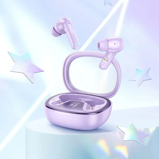 HOCO vezeték nélküli Bluetooth fülhallgató TWS EQ6 lila - 3